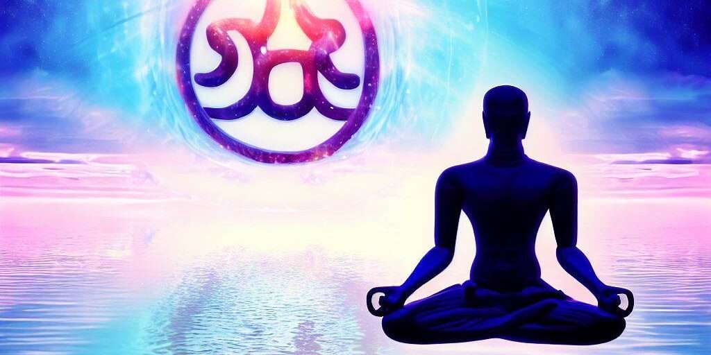 A person in meditation symbolizing the union of Atman and Brahman, a key step in understanding Moksha