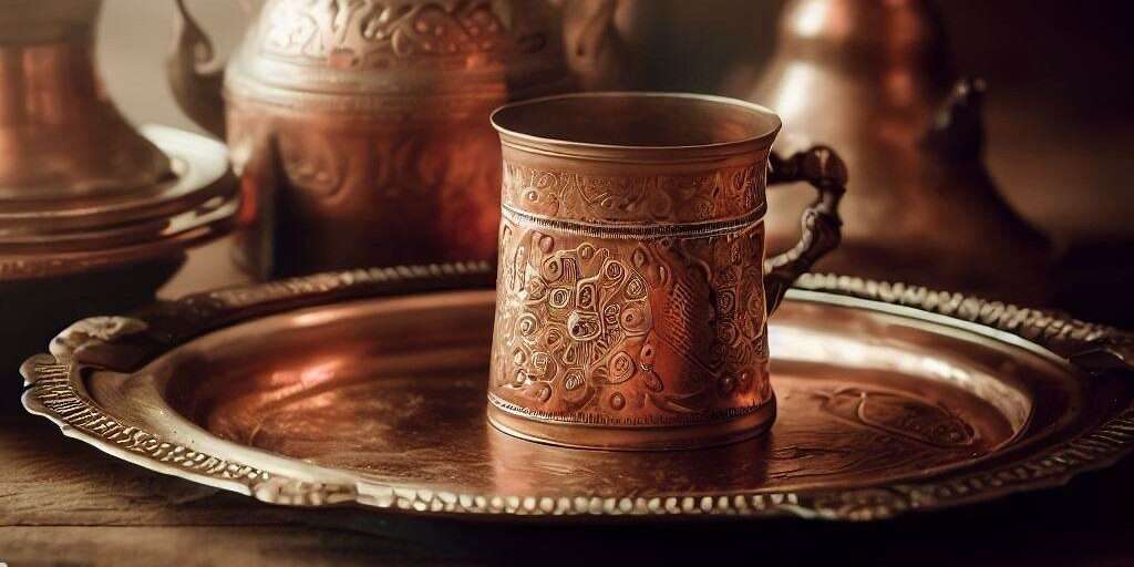 Copper artifacts associated with Hindu rituals