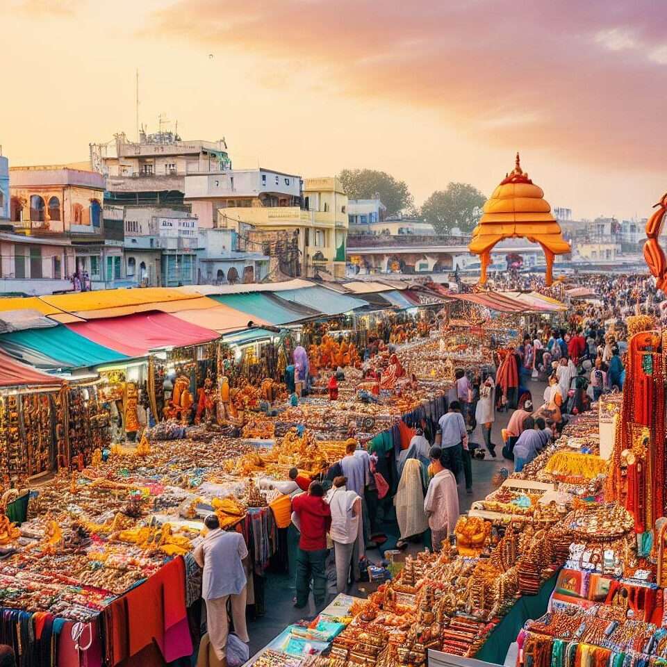 Local market in Haridwar.