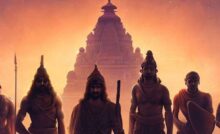 Image depicting the seven powerful Hindu Kings - Ashoka, Harsha, Rajaraja Chola, Krishnadevaraya, Prithviraj Chauhan, and Shivaji - against a backdrop of their monumental contributions.